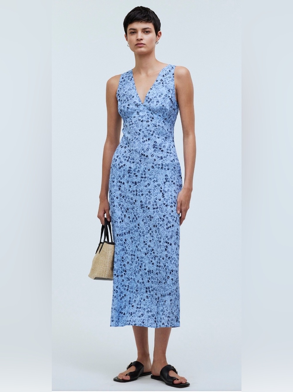NWT Madewell The Ariana Midi Dress in Floral size 4